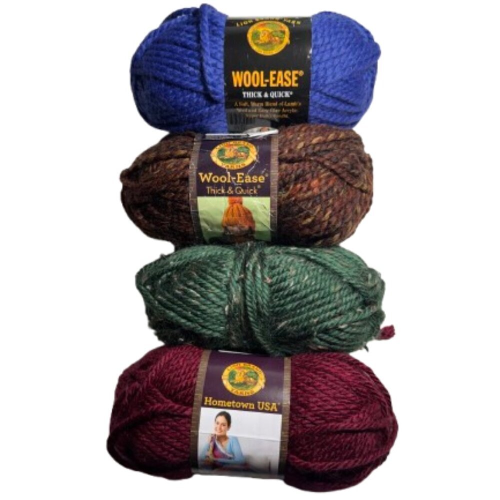 4 Skeins of Wool-Ease & Hometown Yarn #301